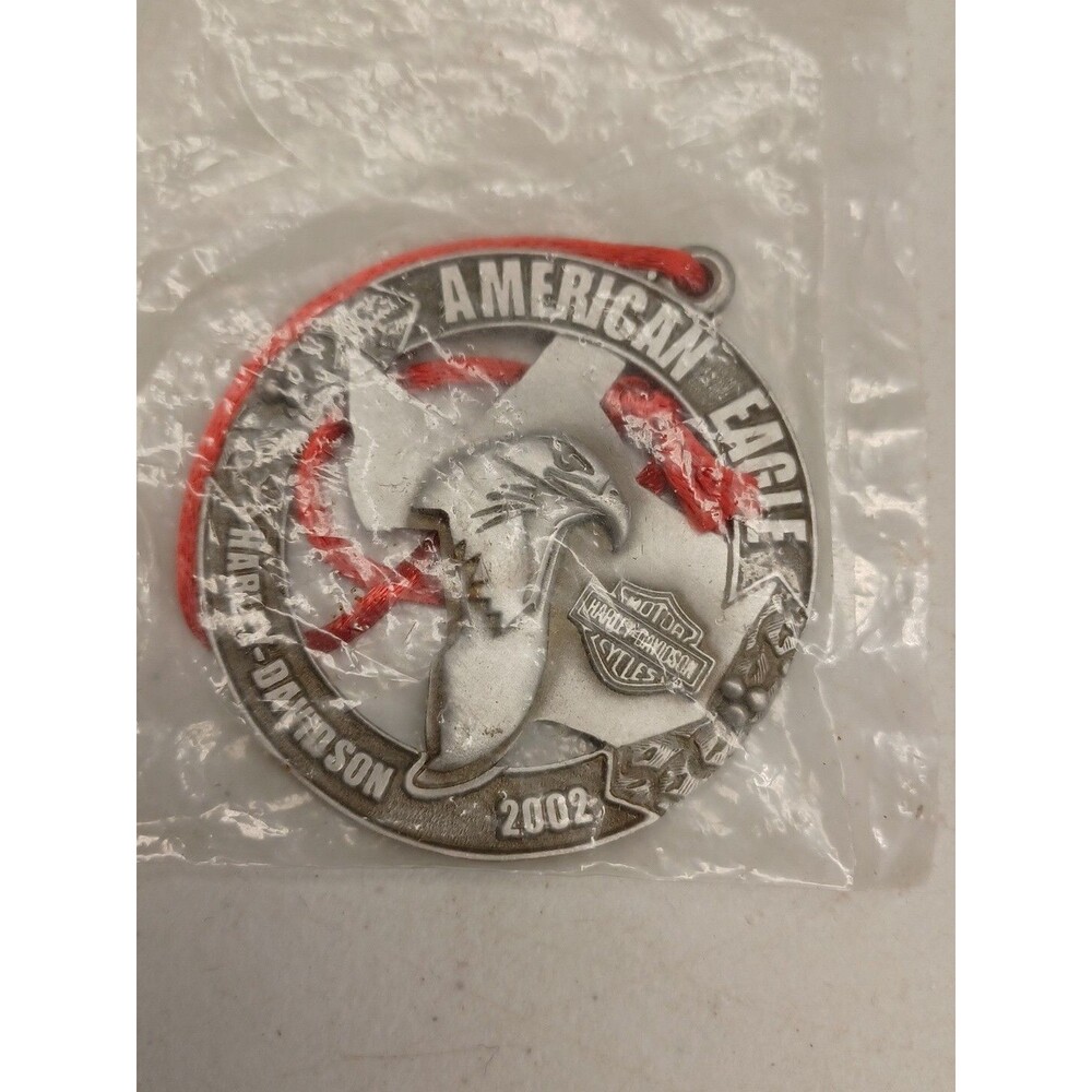 Vtg Harley Davidson 2002 American Eagle Pewter Medallion